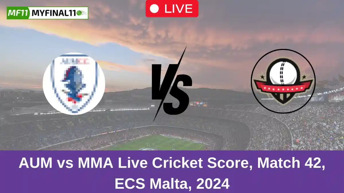 AUM vs MMA Live Cricket Score, Match 42, ECS Malta, 2024