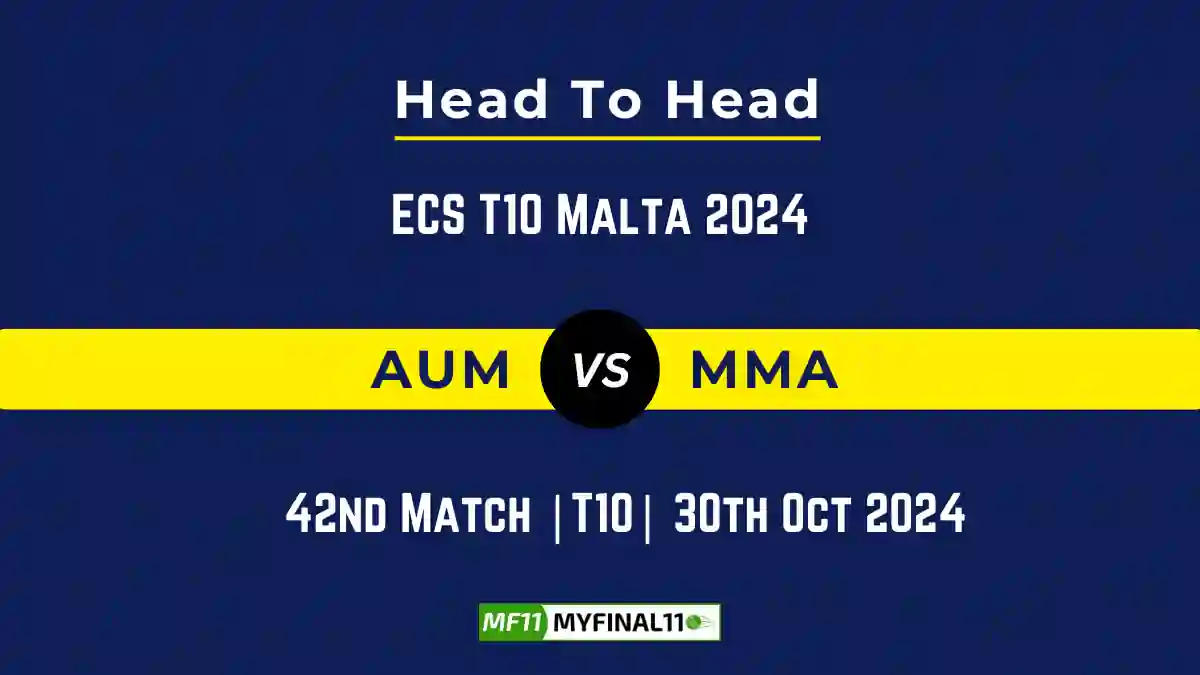 AUM vs MMA Player Battle, Head to Head Team Stats, Team Record - ECS T10 Malta 2024