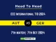 AUT vs GER Player Battle, Head to Head Team Stats, Player Record: ECC International T10- 7th Match