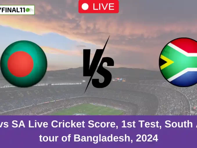 BAN vs SA Live Cricket Score, 1st Test, South Africa tour of Bangladesh, 2024