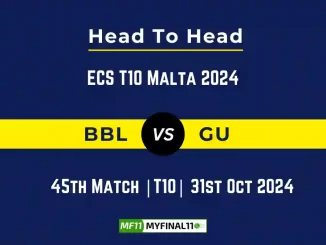 BBL vs GU Player Battle, Head to Head Team Stats, Team Record - ECS T10 Malta 2024