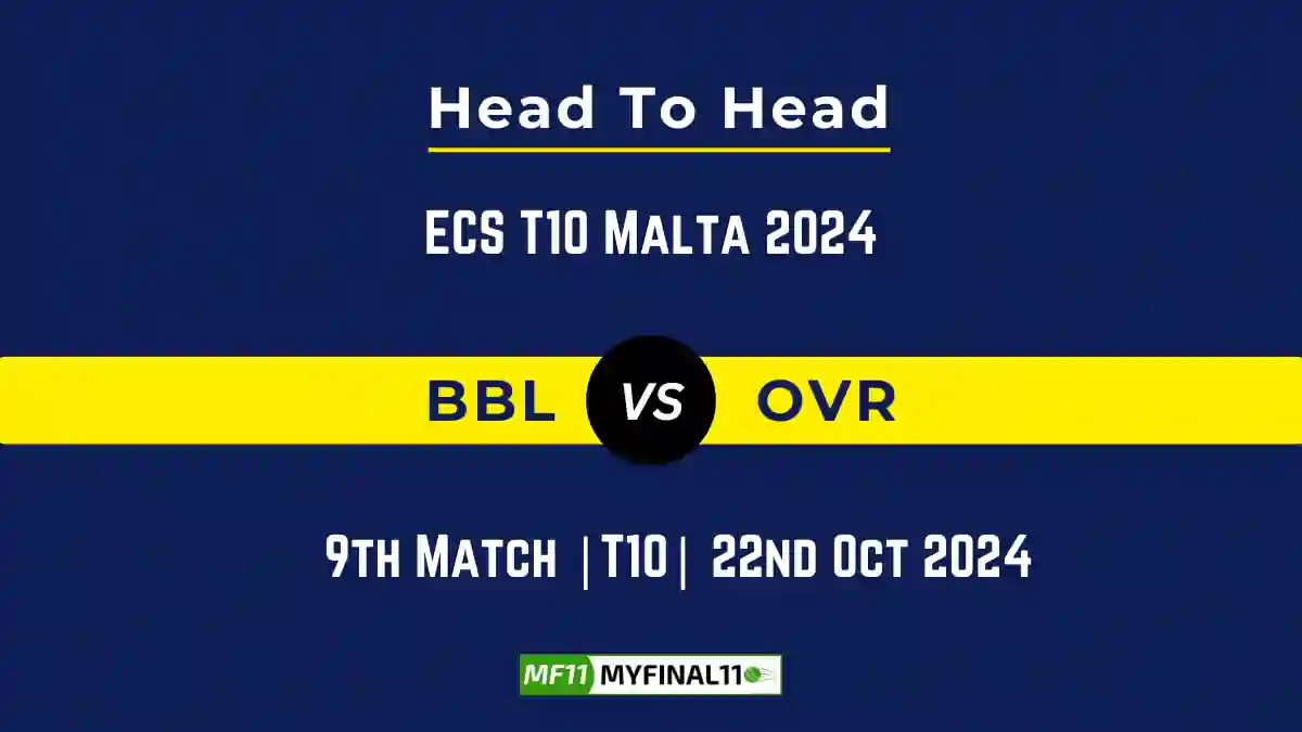 BBL vs OVR Player Battle, Head to Head Team Stats, Team Record - ECS T10 Malta 2024