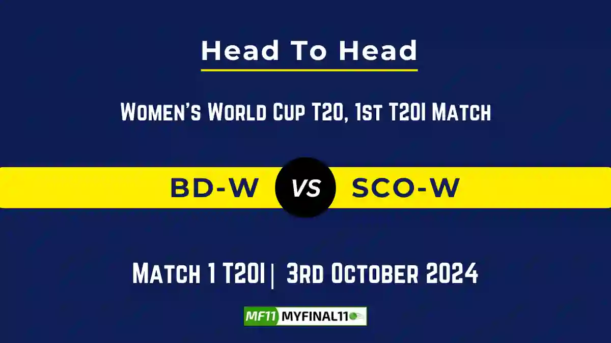 BD-W vs SCO-W Player Battle, Head to Head Team Stats, Team Record - Women's World Cup T20 2024