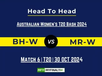 BH-W vs MR-W Player Battle, Head to Head Team Stats, Team Record - Dream11 ECC T10 2024