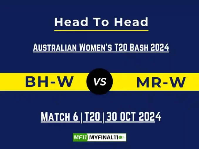 BH-W vs MR-W Player Battle, Head to Head Team Stats, Team Record - Dream11 ECC T10 2024