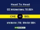 CHE vs BEL Player Battle, Head to Head Team Stats, Team Record - ECC International T10 2024