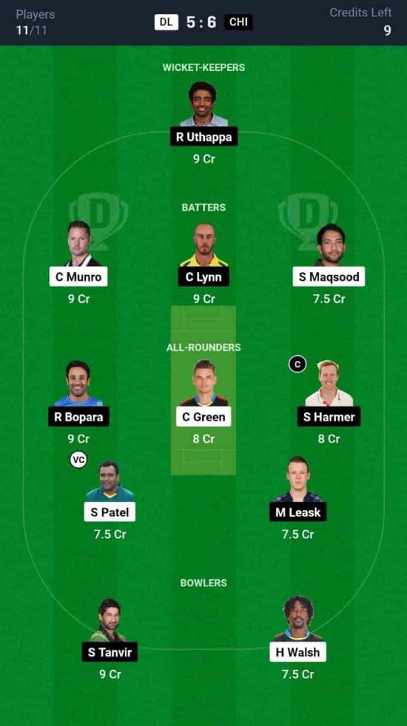 DL vs CHI Dream11 Prediction Today Match 8 | USA National T10 2024