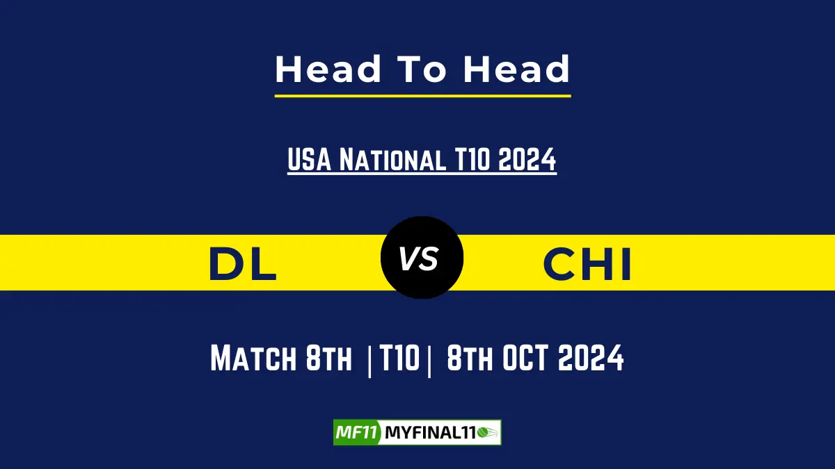 DL vs CHI Player Battle, Head to Head Team Stats, Team Record - USA National T10 2024