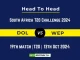 DOL vs WEP Player Battle, Head to Head Team Stats, Player Record South Africa T20 Challenge 2024