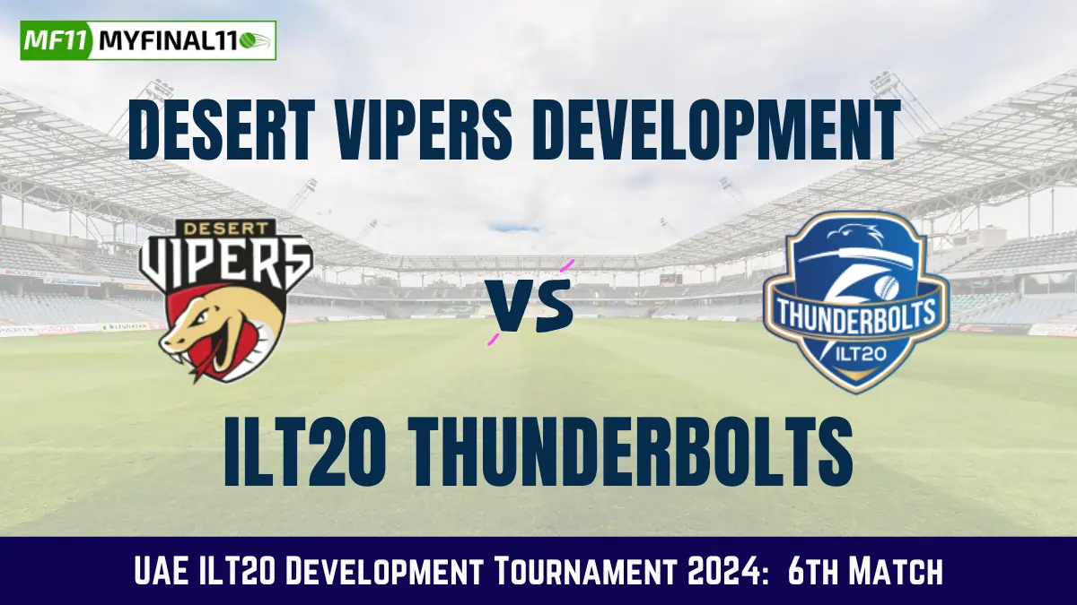 Get the best DVD vs THU Dream11 Prediction fantasy team with DVD vs THU Key player stats and pitch report for today's UAE ILT20 Development Tournament 2024.