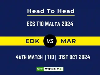 EDK vs MAR Player Battle, Head to Head Team Stats, Team Record - ECS T10 Malta 2024