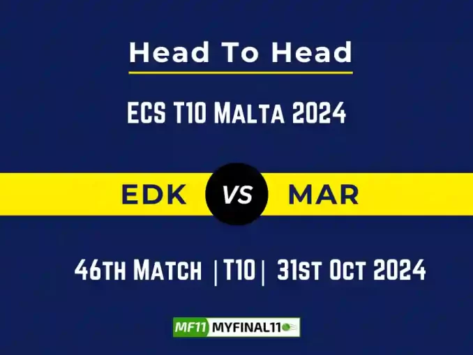 EDK vs MAR Player Battle, Head to Head Team Stats, Team Record - ECS T10 Malta 2024