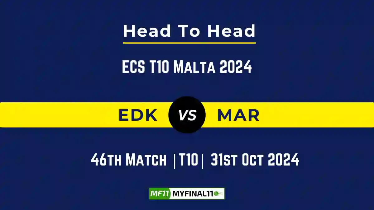 EDK vs MAR Player Battle, Head to Head Team Stats, Team Record - ECS T10 Malta 2024