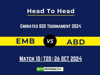 EMB vs ABD Player Battle, Head to Head Team Stats, Player Record