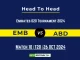 EMB vs ABD Player Battle, Head to Head Team Stats, Player Record