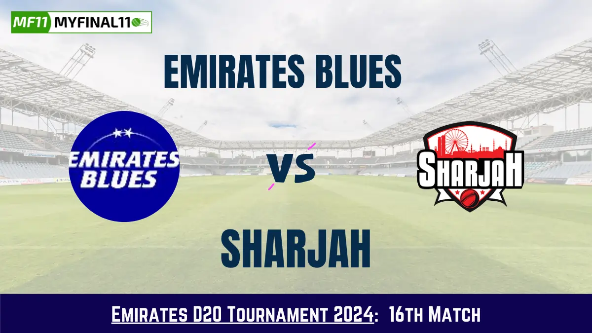 EMB vs SHA Dream11 Prediction Today: Match 16 Pitch Report, and Key Player | Emirates D20 Tournament 2024