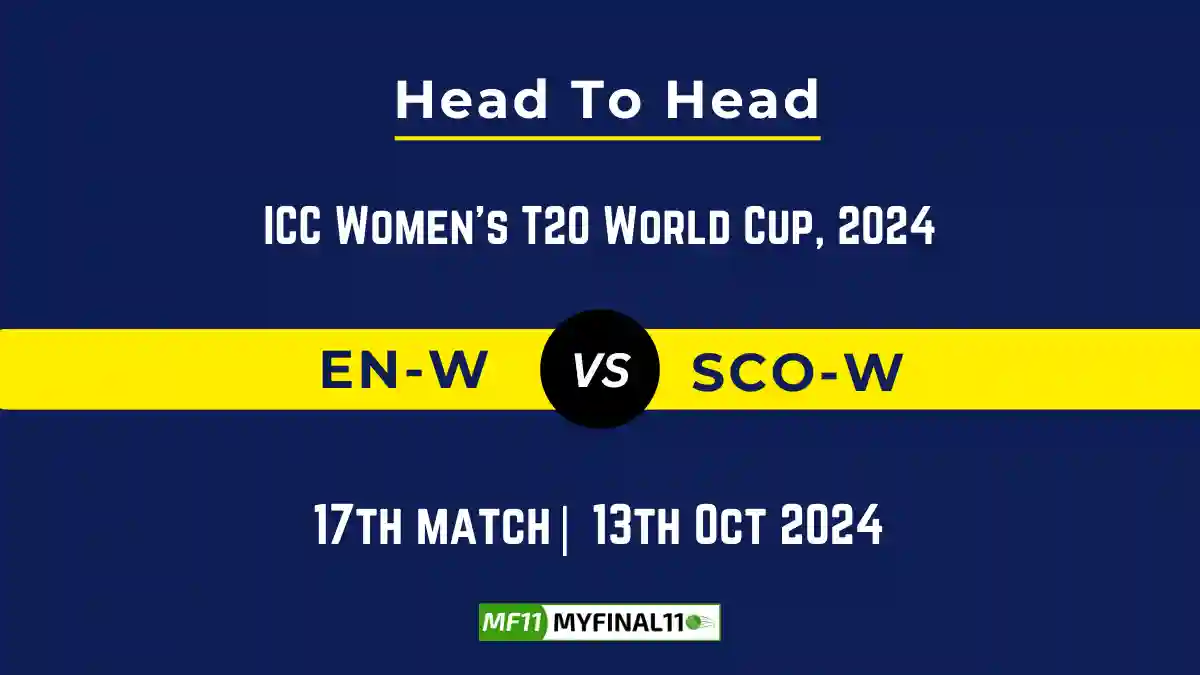 EN-W vs SCO-W Player Battle, Head to Head Team Stats, Player Record ICC Women's T20 World Cup 2024 - 6th Match