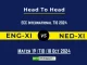 ENG-XI vs NED-XI Player Battle, Head to Head Team Stats, Player Record