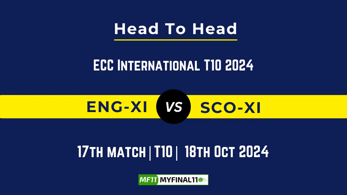 ENG-XI vs SCO-XI Player Battle, Head to Head Team Stats, Player Record ECC International T10- 15th Match