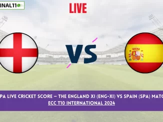 ENG-XI vs SPA Live Cricket Score — The England XI (ENG-XI) vs Spain (SPA) Match 20 in the ECC T10 International 2024