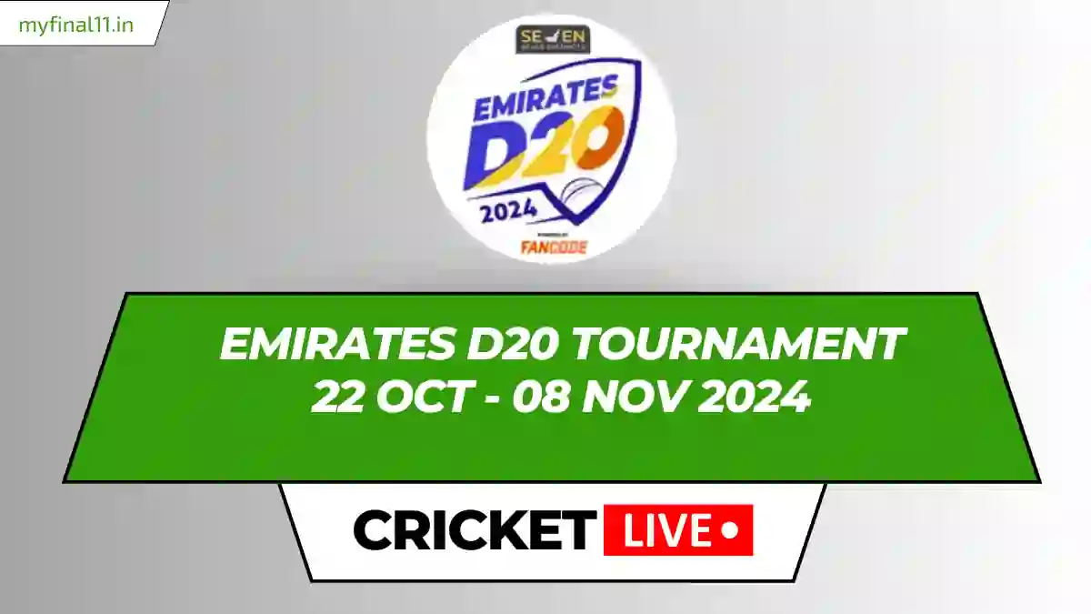 Emirates D20 Tournament Live Score, Matches, Scorecard, Results, Points Table 2024