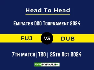 FUJ vs DUB Player Battle, Head to Head Team Stats, Team Record - Emirates D20 Tournament 2024