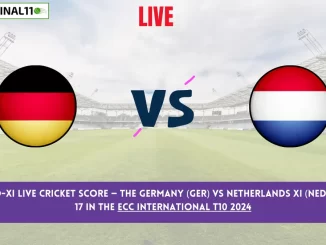 GER vs NED-XI Live Cricket Score — The Germany (GER) vs Netherlands XI (NED-XI) Match 17 in the ECC International T10 2024GER vs NED-XI Live Cricket Score — The Germany (GER) vs Netherlands XI (NED-XI) Match 17 in the ECC International T10 2024