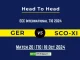 GER vs SCO-XI Player Battle, Head to Head Team Stats, Player Record