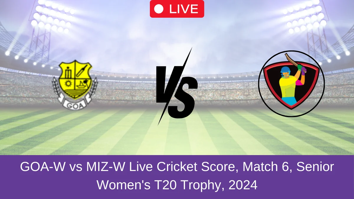 GOA-W vs MIZ-W Live Cricket Score, Match 6, Senior Women's T20 Trophy, 2024