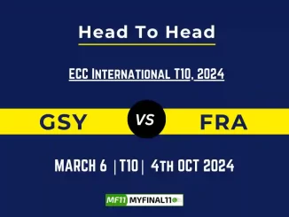 GSY vs FRA Player Battle, Head to Head Team Stats, Player Record Namibia T20I Tri-Series, 2024- 4th Match