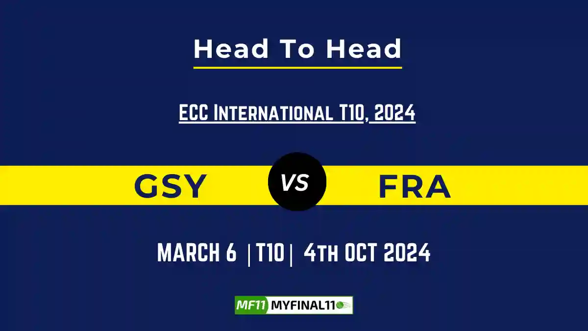 GSY vs FRA Player Battle, Head to Head Team Stats, Player Record Namibia T20I Tri-Series, 2024- 4th Match