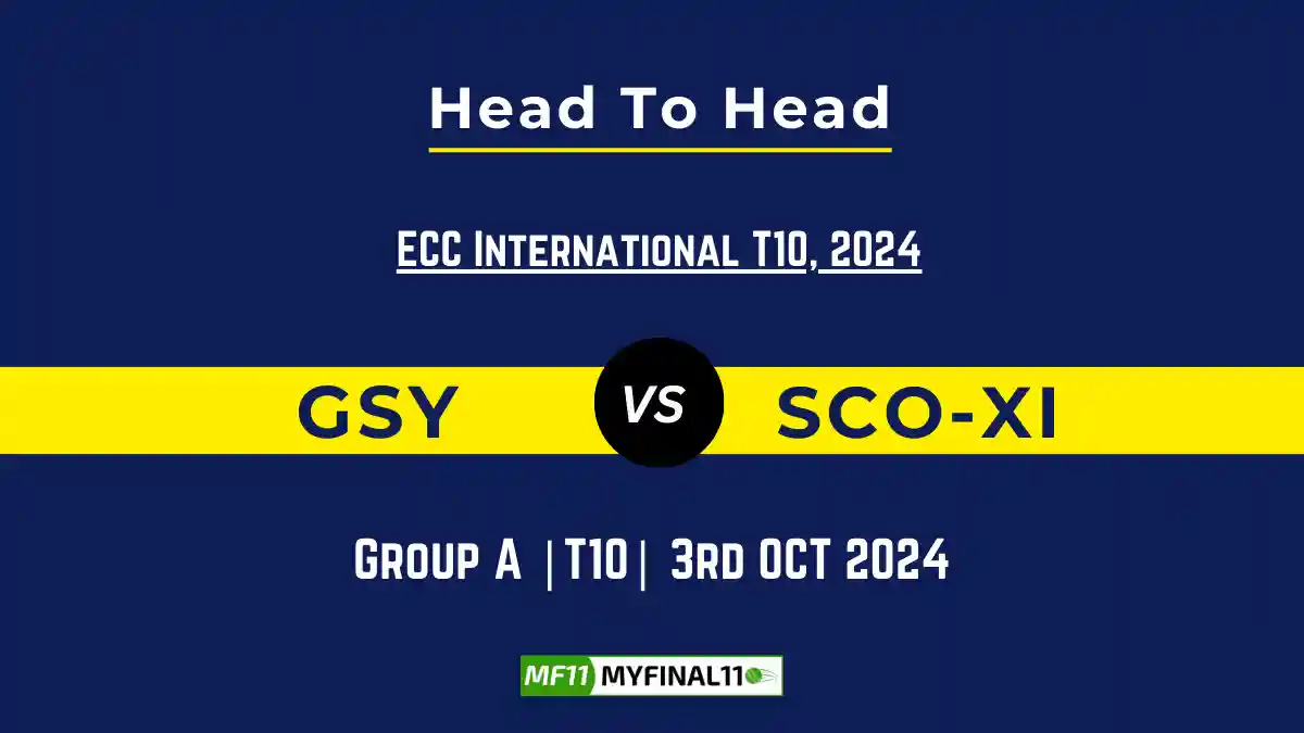 GSY vs SCO-XI Player Battle, Head to Head Team Stats, Player Record Namibia T20I Tri-Series, 2024- 4th Match