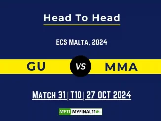 GU vs MMA Player Battle, Head to Head Team Stats, Player Record