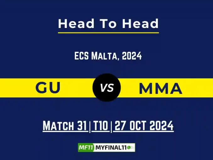 GU vs MMA Player Battle, Head to Head Team Stats, Player Record