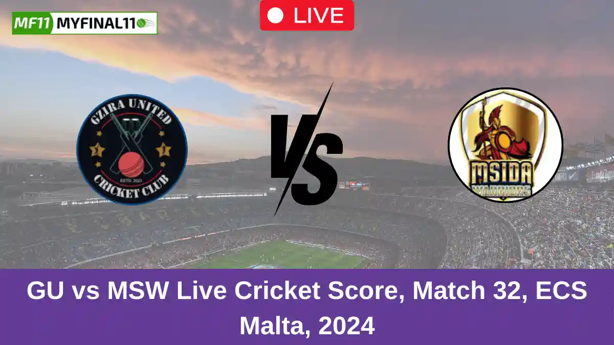 GU vs MSW Live Cricket Score, Match 32, ECS Malta, 2024