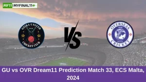 GU vs OVR Dream11 Prediction Match 33, ECS Malta, 2024