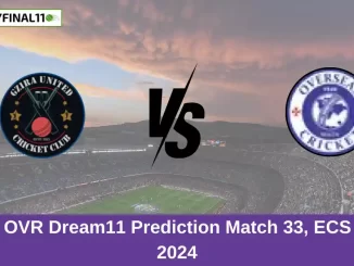 GU vs OVR Dream11 Prediction Match 33, ECS Malta, 2024