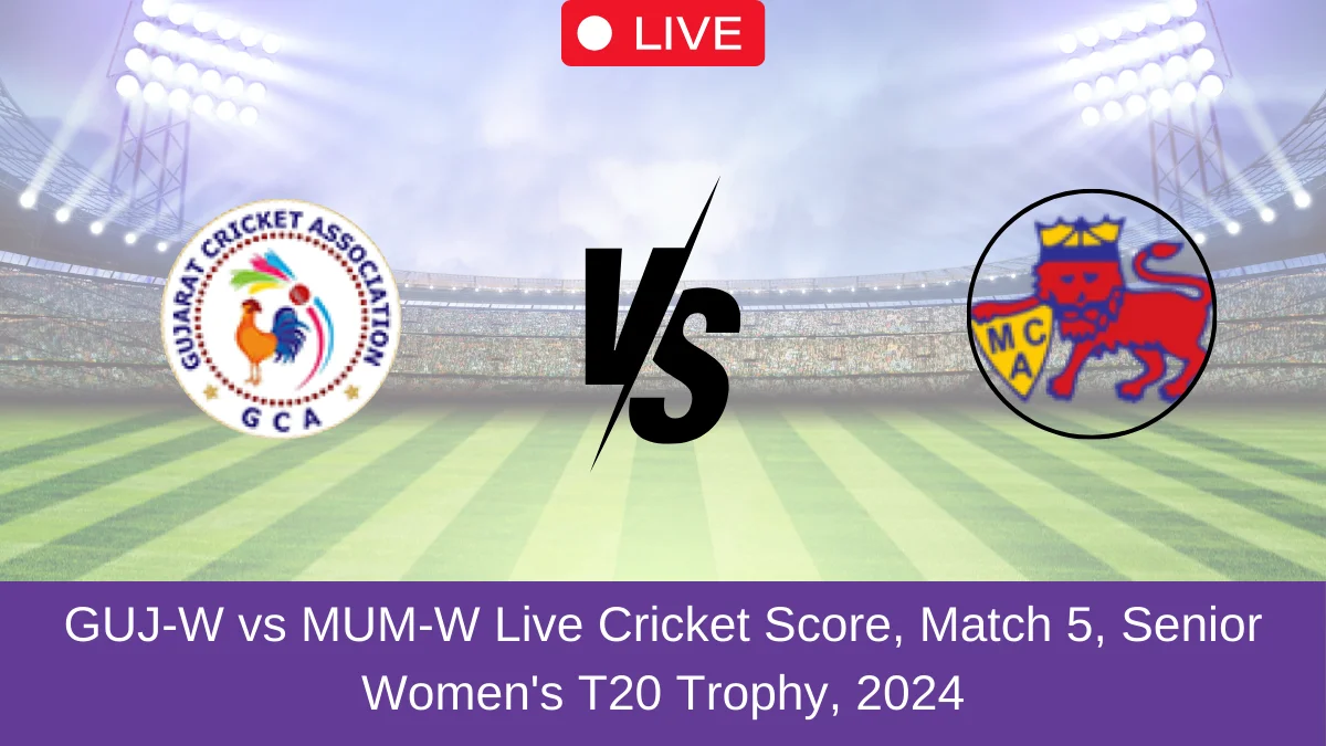 GUJ-W vs MUM-W Live Cricket Score, Match 5, Senior Women's T20 Trophy, 2024