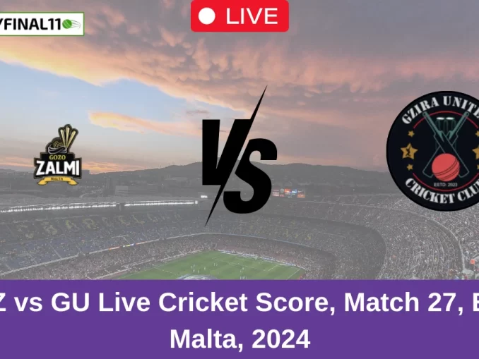 GZZ vs GU Live Cricket Score, Match 27, ECS Malta, 2024