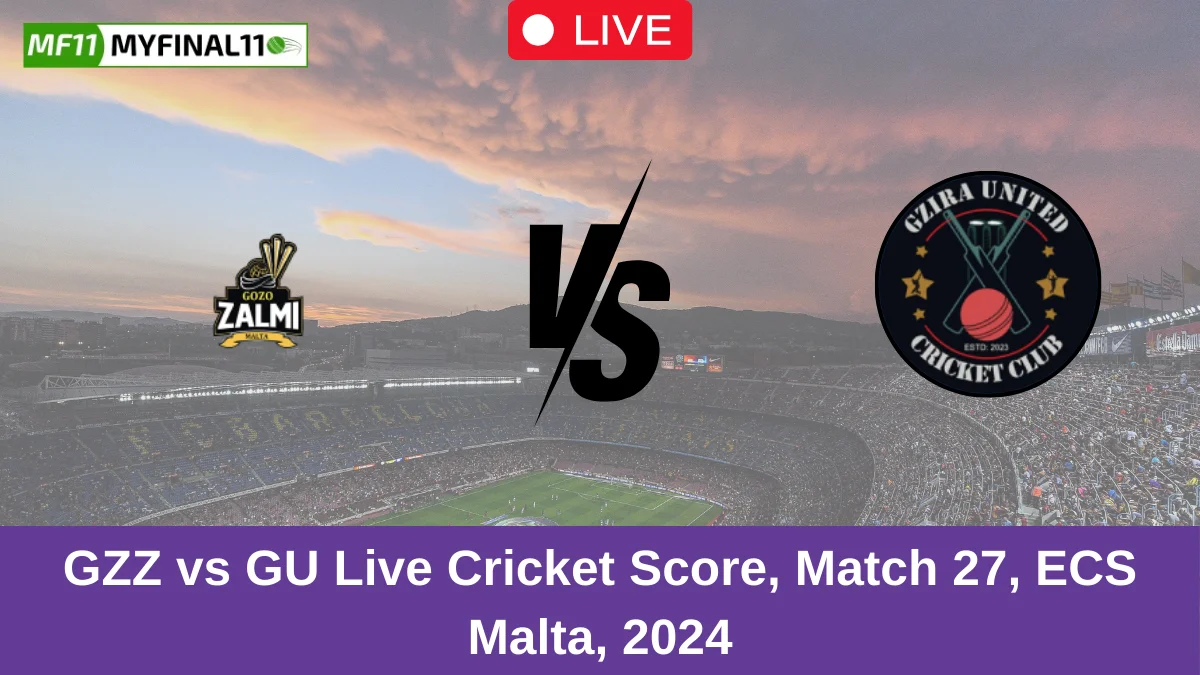 GZZ vs GU Live Cricket Score, Match 27, ECS Malta, 2024