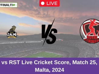 GZZ vs RST Live Cricket Score, Match 25, ECS Malta, 2024