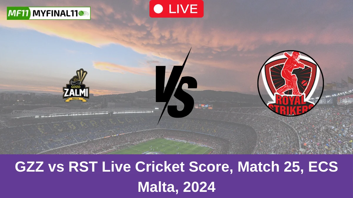 GZZ vs RST Live Cricket Score, Match 25, ECS Malta, 2024