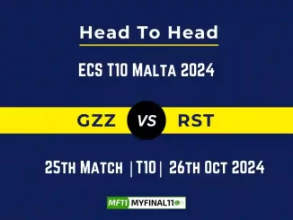 GZZ vs RST Player Battle, Head to Head Team Stats, Team Record - ECS T10 Malta 2024