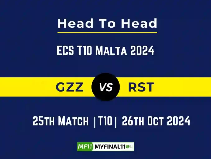 GZZ vs RST Player Battle, Head to Head Team Stats, Team Record - ECS T10 Malta 2024