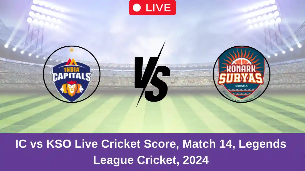 IC vs KSO Live Cricket Score, Match 14, Legends League Cricket, 2024