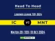 IC vs MNT Player Battle, Head to Head Team Stats, Player Record