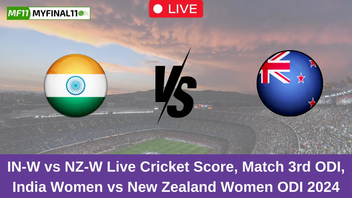 IN-W vs NZ-W Live Cricket Score, Match 3rd ODI, India Women vs New Zealand Women ODI 2024