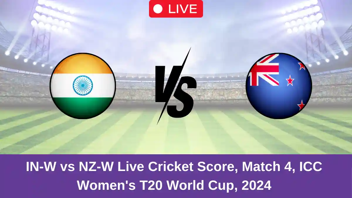 IN-W vs NZ-W Live Cricket Score, Match 4, ICC Women's T20 World Cup, 2024