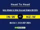 IN-W vs NZ-W Player Battle, Head to Head Team Stats, Player Record Pakistan vs England Test 2024