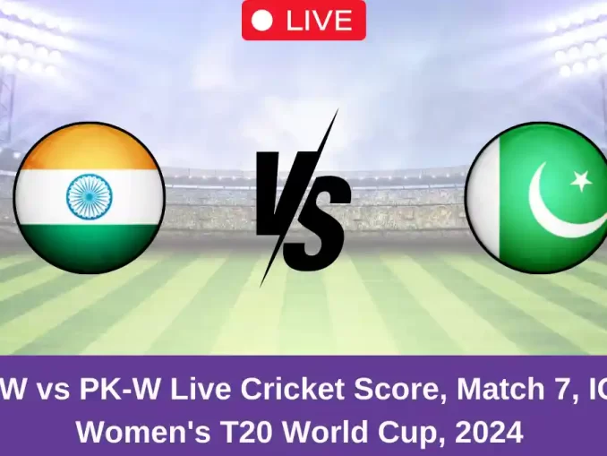 IN-W vs PK-W Live Cricket Score, Match 7, ICC Women's T20 World Cup, 2024